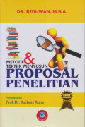 PROPOSAL PENELITIAN ; metode & teknik menyusun