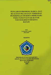 Image of PENGARUH KUALITAS PELAYANAN DAN SISTEM INFORMASI TERHADAP KEPUASAN PALANGGAN DIKANTOR NATARIS ERRY CHANDRA, S.H.